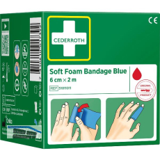 CEDERROTH Soft Foam Bandage Rolle Farbe blau L�nge 200 cm Breite 6 cm
