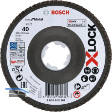 BOSCH Schleiflamellenteller Best for Metal X-LOCK gekr�pft � 125 mm Korn 60