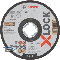 BOSCH Trennscheibe Standard for Inox X-LOCK gerade Form 125x1,0x22,23 mm/1 ST