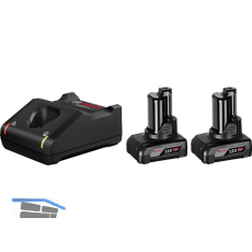 BOSCH Akku-Starterkit 12 Volt / 2 St�ck 6,0 Ah Akkus und Ladeger�t GAL12V-40