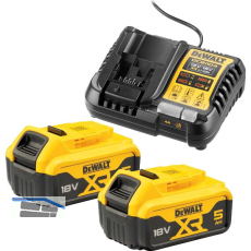 DEWALT Akku-Starterkit-Set DCB1104P2-QW 18 Volt/ 2 St�ck 5Ah Akkus und Ladeger�t