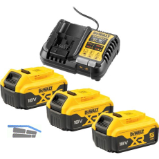 DEWALT Akku-Starterkit-Set DCB1104P3-QW 18 Volt/ 3 St�ck 5Ah Akkus und Ladeger�t