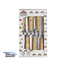 STUBAI Spezial-Stemmeisen-Satz mit Holzheft 6-teilig