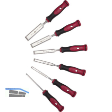STUBAI Spezial-Stemmeisen-Satz mit 2K-Kunststoffheft 6-teilig