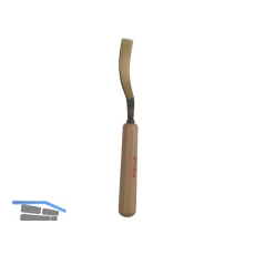 STUBAI Bildhauer-Stechbeitel geschliffen mit Holzheft Form 12 Breite 10 mm
