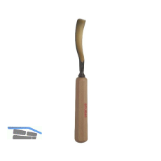 STUBAI Bildhauer-Stechbeitel geschliffen mit Holzheft Form 16 Breite 16 mm