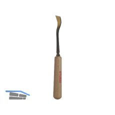 STUBAI Bildhauer-Stechbeitel geschliffen mit Holzheft Form 22 Breite 12 mm