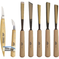 STUBAI Schnitzersatz mit Holzheft 7-teilig
