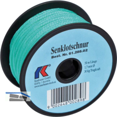KAUFMANN Senklotschnur Polyethylen gr�n, auf Spule � 1,7 mm L�nge 30 m