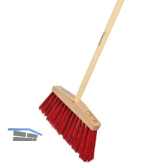 SONNECK Haus und Hofbesen L�nge 300 mm mit Kunststoffborsten und Stiel 1400 mm