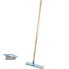 OFFNER Schotterrechen geh�rtet Breite 390 mm und 12 Zinken mit Stiel