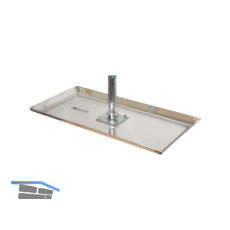 KRENHOF Alu-Betonschieber mit Gelenk-Stielhalterung 630 mm
