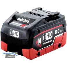METABO Akku / Ersatzakku 18 Volt / 8,0 Ah (IEC) LiHD