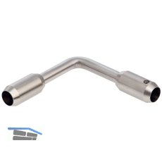 CROSO Eckverbinder 90� mit Bohrung � 12,2 mm,Edelstahl geschliffen V2A