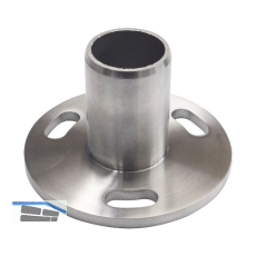 CROSO Einpressflansch f�r Rohr � 42,4 x 2,0 mm, Platten � 100 mm,Edelstahl V2A