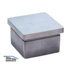 CROSO Endkappe eckig, 60 x 40 mm, Edelstahl geschliffen V2A