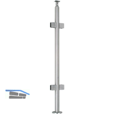 CROSO Fertigsteher mit 4 Klemmhalter f�r Bodenmontage, Edelstahl V2A