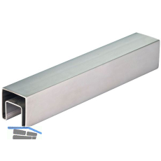 CROSO Nutrohr eckig, 40 x 40 x 1,5 mm, L�nge 5000 mm, Edelstahl geschliffen V2A