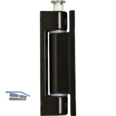 Aufschraubband 14 x 80 mm, Stahl kunststoffbeschichtet dunkelbraun