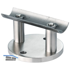 CROSO Wandanker m. Anschlussplatte f. Rohr � 42,4 mm, � 100 mm,Edelstahl V2A