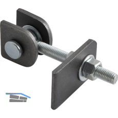 Anschwei�torband verstellbar, L�nge 120 mm, Stahl blank/ verzinkt