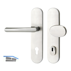 SH-Wechselgarnitur ARC - auf Schild PZ92, mit Kzs., Edelstahl, RC2, H�he 16 mm