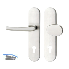 SH-Wechselgarnitur BR�NN - auf Schild PZ88, ohne Kzs., Edelstahl, RC2