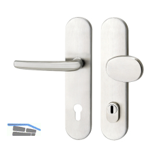 SH-Wechselgarnitur BR�NN - auf Schild PZ88, mit Kzs., Edelstahl, RC2