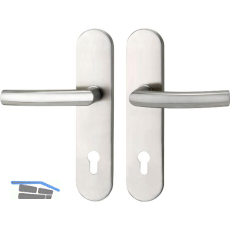 SH-Dr�ckergarnitur RIGA - auf Schild PZ88, ohne Kzs., Edelstahl, RC2