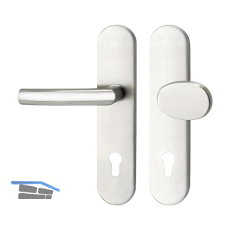 SH-Wechselgarnitur RIGA - auf Schild PZ88, ohne Kzs., Edelstahl, RC2