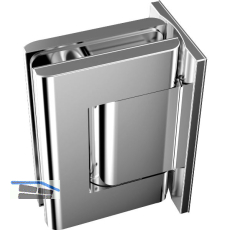 Pendelt�rband Biloba 90� Glas-Wand,beidseitige Platte,Aluminium Edelstahl-Effekt