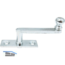 Fensterreiber auf eckiger Platte, 17 mm, Stahl verzinkt silberf�rbig