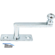 Fensterreiber auf eckiger Platte, 20 mm, Stahl verzinkt silberf�rbig