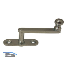 Fensterreiber auf runder Platte, 17 mm, Stahl verzinkt silberf�rbig