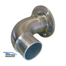 CROSO Flanschrundbogen 90 Grad f�r Rohr � 42,4 x 2, Edelstahl V4A
