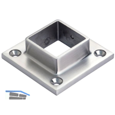 CROSO Flansch f�r Vierkantrohr 60 x 60 mm, Edelstahl V4A