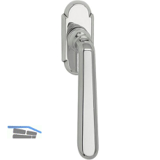 MARCHESI Fenstergriff ALT-WIEN - verdeckt geschraubt, 7x35, Messing verchromt