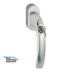 HOPPE Fenstergriff ATLANTA sperrbar Secustik, Aluminium silber eloxiert
