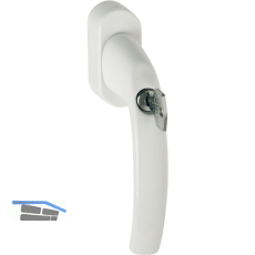HOPPE Fenstergriff ATLANTA sperrbar Secustik, Aluminium wei�