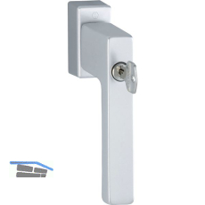 HOPPE Fenstergriff TOULON Sperrzylinder Secustik, VK 32-42 mm, silber eloxiert