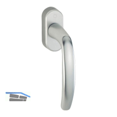 HOPPE Fenstergriff ATLANTA - Secustik, VK 7 x 32 - 42 mm, Alu silber