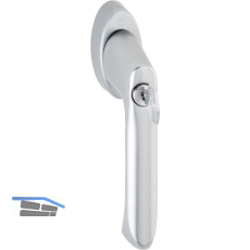 HOPPE Fenstergriff BREST - sperrbar, VK 7 x 32 - 42 mm, Alu silber