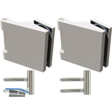 SOLIDO Glast�rbandset Office m. Rahmenteil f. Smart Zargen,rechts,Alu mattnickel