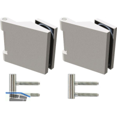 SOLIDO Glast�rbandset Office m. Rahmenteil f. Smart Zargen,links,Alu mattnickel