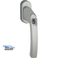 HOPPE Fenstergriff LI�GE - Sperrzylinder, Vierkant 7x43, 100 Nm,Edelstahl-Effekt