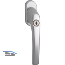 ROTO Fenstergriff ROTOLINE - Sperrzylinder, 40 Nm, Aluminium silber eloxiert