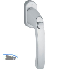 HOPPE Fenstergriff LI�GE - Druckknopf, Vierkant 7 x 37 mm, Alu silber eloxiert