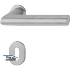 HOPPE Dr�ckergarnitur AMSTERDAM - auf mini Rosette PZ, 40-50, Edelstahl