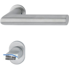 HOPPE Dr�ckergarnitur AMSTERDAM - auf mini Rosette WC, 40-45, Edelstahl