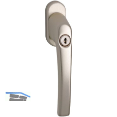 ROTO Fenstergriff ROTOLINE - Sperrzylinder, 40 Nm, Aluminium champagne eloxiert